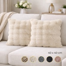 Nevore Home Ultrasoft Peluş Dekoratif Kırlent Kılıfı 2’li Set 40X40CM - Yumuşak Dokulu