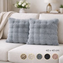 Nevore Home Ultrasoft Peluş Dekoratif Kırlent Kılıfı 2’li Set 40X40CM - Yumuşak Dokulu