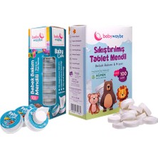 Baby Waybe Bebekler Için Sıkıştırılmış Tablet Mendili 100 Adet ve Temizlik Hijyen Kapsül Mendili 10 Adet (5 Adet)