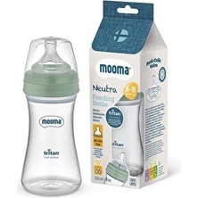 Mooma Neutra Tritan Biberon 250 ml 6-18 Ay Orta Akış Çağla Yeşili (4 Adet)