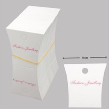 Zero Land Gld-Spt- Oval Kesim Kolye Kartı - Beyaz