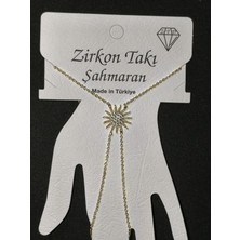 Vulwox > Altın Renkli Güneş Motifli Taşlı Şahmeran