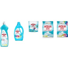 Boron Aquabor Doğal Mineralli Elde Bulaşık + Sıvı Renkliler + Tablet + 4 kg Beyaz + 4 kg Renkliler 5 Li Set