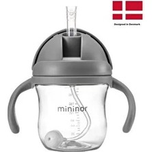 Mininor Tritan Alıştırma Bardağı 220 ml - Grey Seal (2 Adet)