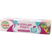 2 Adet Taktik Buzdolabı Poşeti Orta Boy 24*38 cm 20 Adet