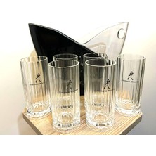 Sanat Taciri 6 Adet Jhonnie Walker Viski Bardağı Işıklı Buz Kovası