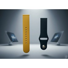 bbtech 22MM Pimli Taraftar Silikon Akıllı Saat Kordonu | Android Smrtwatch Uyumlu | Yumuşak Spor Kayış | Universal 22 mm