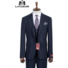 İlayda Emir Slim Fit, 3 Parça Takım Elbise, Erkek Klasik Yelekli, Premium Kumaş, Ofis ve Özel Gün Takımı