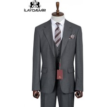 İlayda Emir Slim Fit, 3 Parça Takım Elbise, Erkek Klasik Yelekli, Premium Kumaş, Ofis ve Özel Gün Takımı