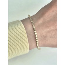 QA Quella Accessories Xuping Ezme Arpa Zincir 14K Altın Kaplama Gold Bileklik 18 cm