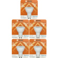 Avarson (5 Adet) Osaka 7W (50W) Beyaz Işık (6500K) GU10 Duylu LED Spot Ampul