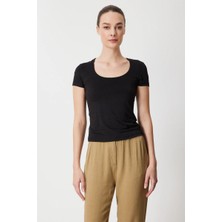 Eskişehir Mağazacılık 71335 Onteks Bluz U Yaka Kısa Kol