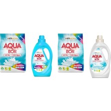 Aquabor Doğal Mineralli 4kg Renkliler + Sıvı Renkliler + 4kg Renkliler + Sıvı Beyaz  Set