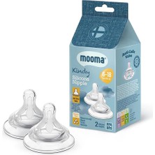 Mooma Kindy Biberon Ucu 2li 6-18 Ay Orta Akış (5 Adet)