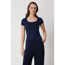 Eskişehir Mağazacılık 71335 Onteks Bluz U Yaka Kısa Kol