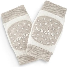 Babyjem Örgü Emekleme Dizliği Bej (2 Adet)