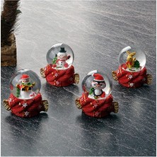 4 Adet Tohana Cam Su Küresi Mini Yılbaşı