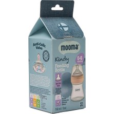 Mooma Kindy Biberon 150 ml 0-6 Ay Yavaş Akış Gül Kurusu (3 Adet)