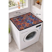Paris Home Etnik Desenli Çamaşır Makinesi Örtüsü – Toz ve Kir Koruyucu Makine Üstü Örtü