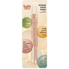 Baby Dcey Silikon Emzik Askısı - Pembe (4 Adet)