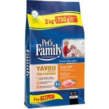Magic Dose 3 Adet Pets Family Yavru Köpek Maması Kuzu Etli 2000+700G