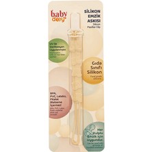 Baby Dcey Silikon Emzik Askısı-Krem (2 Adet)