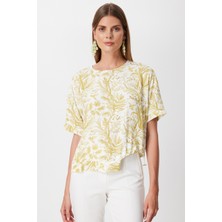 Eskişehir Mağazacılık 74351 Onteks Bluz Sıfır Yaka Desenli