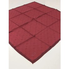 Piramit Monogram Jakarlı Eşarp Çerveveli Bordo