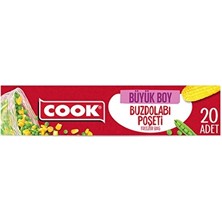 4 Adet Cook Buzdolabı Poşeti Büyük Boy 30X45 cm 20 Yaprak