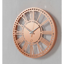 Bukava┃romexa Metal Duvar Saati 45 cm | Roma Rakamlı Modern Tasarım (DS-032)