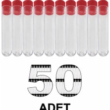 Labolist 12X75 mm Deney Tüpü Dibi Yuvarlak Kapaklı (50 Adet)