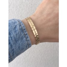 QA Quella Accessories Rodyum Paralel  Açık Rose-Gold Ayarlanabilir Bileklik