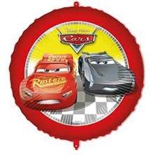 4 Adet Cars Folyo Balon 46 cm Yuvarlak