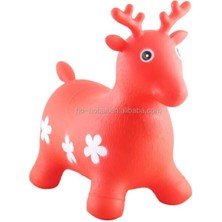 Elura Çocuk Şişme Geyik Ceylan Zıp Zıp Sevimli Hayvan Şişme Eşek Eşşek Kuzu Bebek Plates Havalı Oyuncak