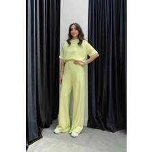 Zengezur Mall Gld-Spt- Tshirt Alt Üst Modal Takım Sarı (Beden: M)