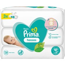 Prima Hassas Bebek Islak Mendil 3X52 Adet (3 Adet)