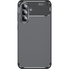Adige Samsung Galaxy A57 Kılıf Negro Karbon Desen Silikon + Ekran Koruyucu