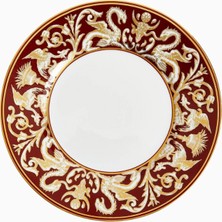 Wedgwood Renaissance Kırmızı Florentine Accent Porselen Tabak, 23 cm