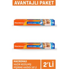 Macromax Hazır Kesilmiş Pişirme Kağıdı 2 x 16'lı