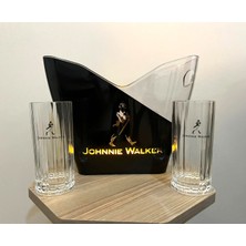 Sanat Taciri 2 Adet Jhonnie Walker Viski Bardağı 1 Adet Işıklı Şişe Kovası