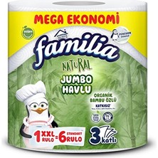Familia Kağıt Havlu Jumbo 1x6'lı Rulo 3 Adet