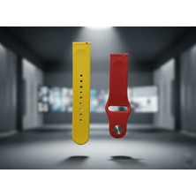 bbtech 18MM Pimli Silikon Akıllı Saat Kordonu | Android Smrtwatch Uyumlu | Yumuşak Spor Kayış | Universal 18 mm