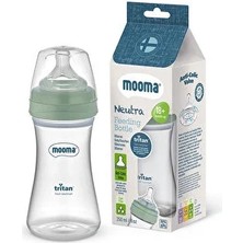 Mooma Neutra Tritan Biberon 250 ml 18+ Ay Hızlı Akış Çağla Yeşili (3 Adet)