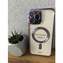 Apple Iphone 13 Promax Lens Korumalı Magsafe Şeffaf Silikon Kılıf