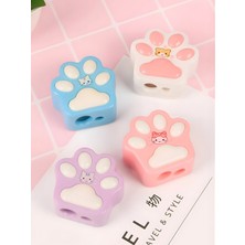 ÖZ OFİS Kawaii Büyük Boy Patili Kalemtıraş - Hazneli - Çift Bıçaklı - Tekli