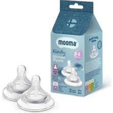 Mooma Kindy Biberon Ucu 2li 0-6 Ay Yavaş Akış (4 Adet)