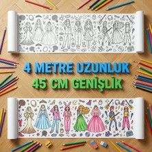 Mixoyuncak Mankenler Moda Dünyası Dev Rulo Boyama Kağıdı 4 Metre Tasarım ve Aktivite