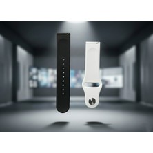 bbtech 20MM Pimli Taraftar Silikon Akıllı Saat Kordonu | Android Smrtwatch Uyumlu | Yumuşak Spor Kayış | Universal 20 mm