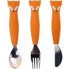 Trixie Mr.fox-Silikon Çatal Kaşık ve Bıçak Seti