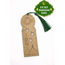 Ahşap Boyama Kitap Ayracı Ramazan 5'li Set